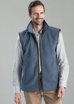 Oakham Retro Fleece Gilet - Vintage Navy