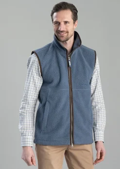 Oakham Retro Fleece Gilet - Vintage Navy