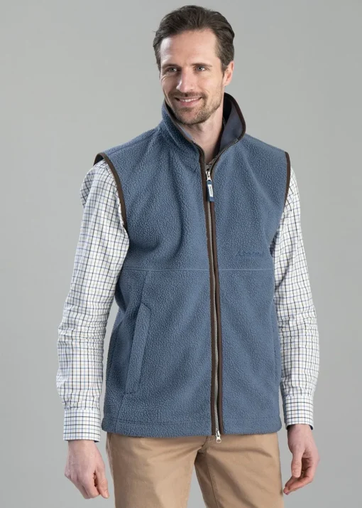 Oakham Retro Fleece Gilet - Vintage Navy