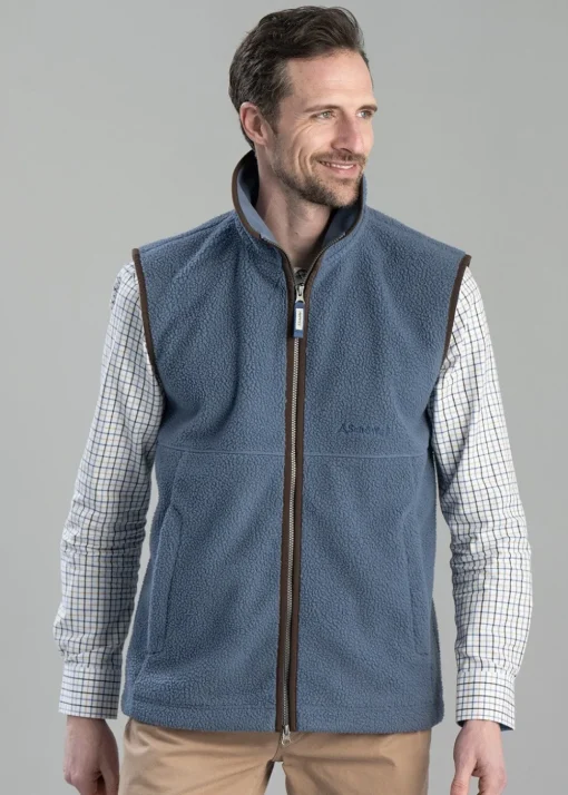 Oakham Retro Fleece Gilet - Vintage Navy