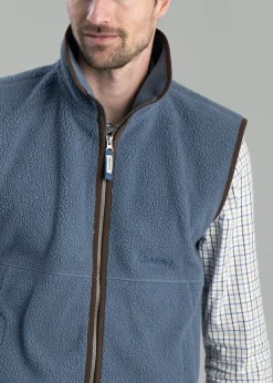 Oakham Retro Fleece Gilet - Vintage Navy