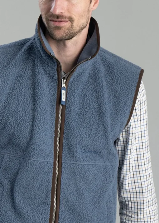 Oakham Retro Fleece Gilet - Vintage Navy