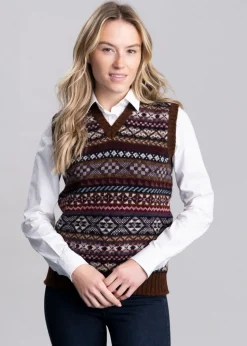Ollaberry Slipover - Coffee Fairisle