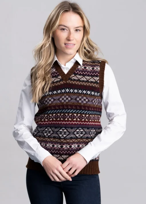 Ollaberry Slipover - Coffee Fairisle