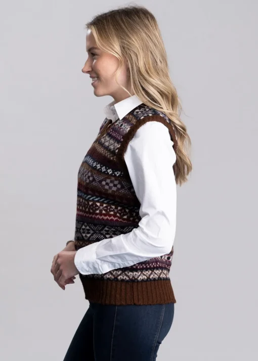 Ollaberry Slipover - Coffee Fairisle
