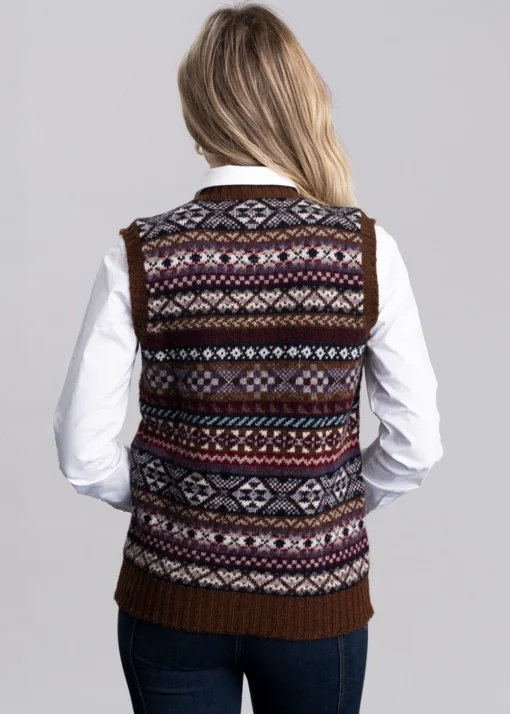 Ollaberry Slipover - Coffee Fairisle