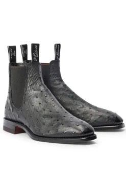 Ostrich Boots - Black