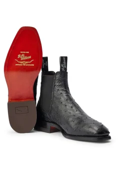 Ostrich Boots - Black
