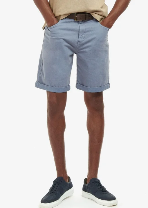 Overdyed Twill Shorts - Washed Blue