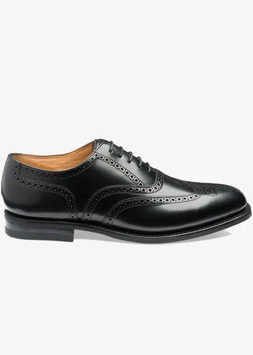 302 Oxford Brogue Shoes - Black Polished