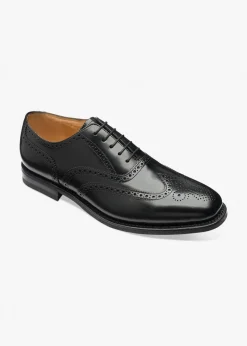 302 Oxford Brogue Shoes - Black Polished