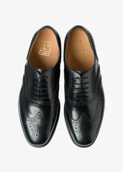 302 Oxford Brogue Shoes - Black Polished