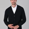 Oxton 1 Ply Cashmere Cardigan - Dark Navy
