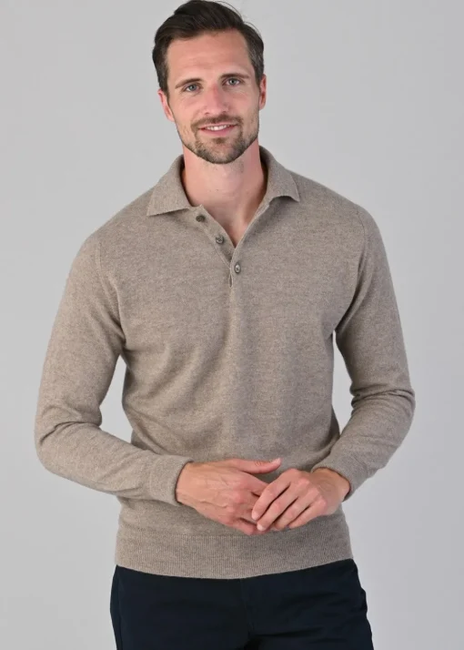 Oxton 1 Ply Cashmere Sport Shirt - Dark Natural