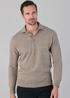 Oxton 1 Ply Cashmere Sport Shirt - Dark Natural