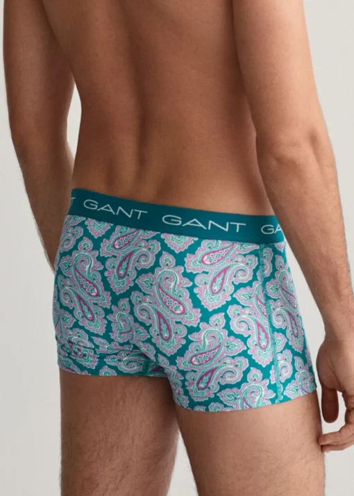 Paisley Print Trunks 3-Pack - Ocean Turquoise