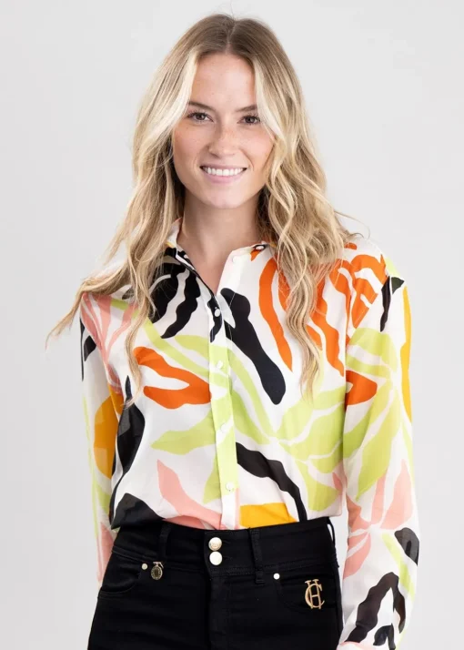 Palm Cotton Silk Shirt - Medal Yellow