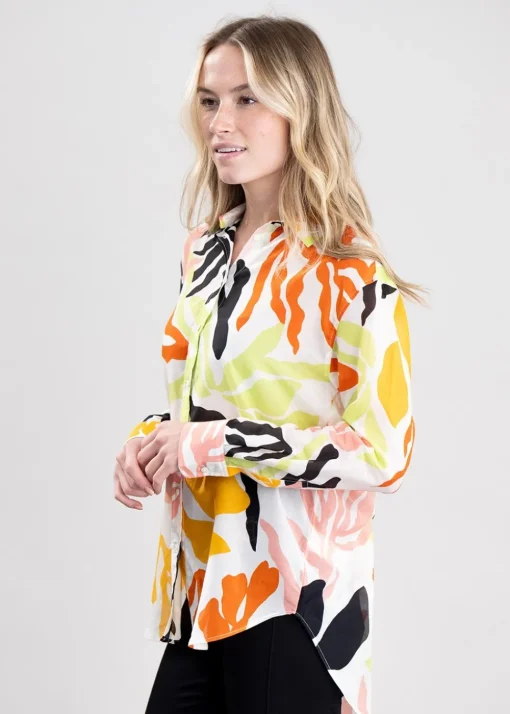 Palm Cotton Silk Shirt - Medal Yellow