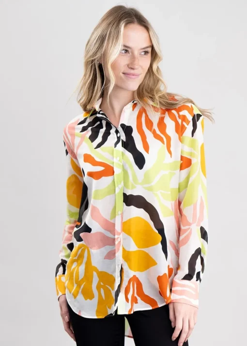 Palm Cotton Silk Shirt - Medal Yellow
