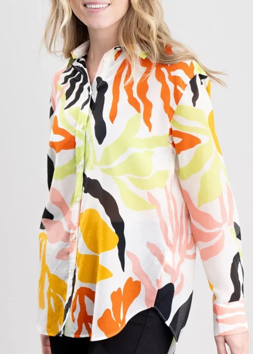 Palm Cotton Silk Shirt - Medal Yellow