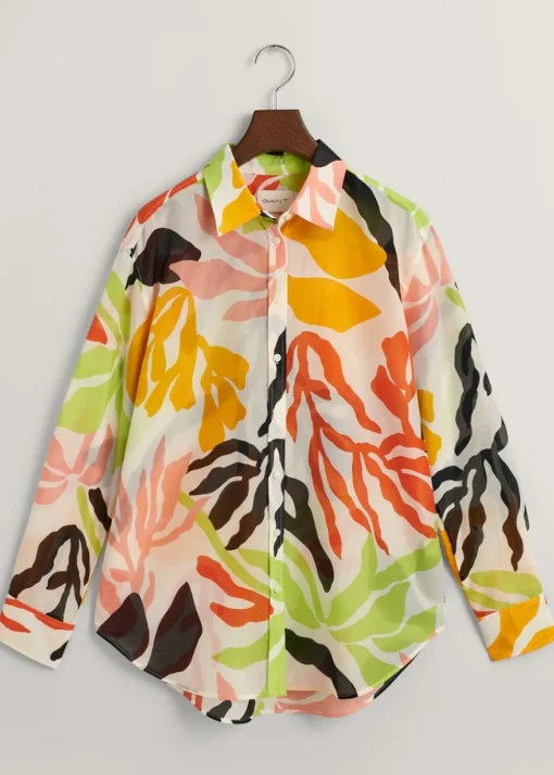 Palm Cotton Silk Shirt - Medal Yellow