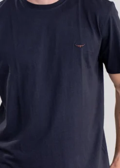 Parson T-Shirt - Navy and Chestnut