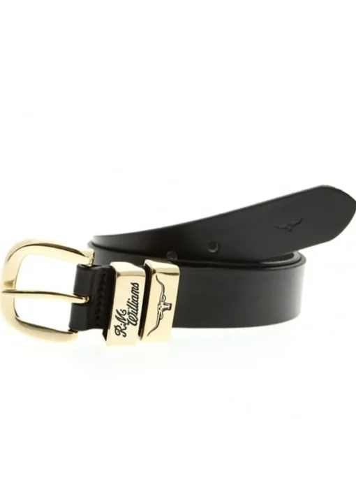 3 Piece 1.5" Brass Buckle Belt - Black