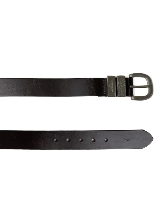 3 Piece 1.5" Silver Buckle Belt - Chestnut