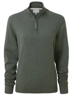 Polperro Pima 1/4 Zip - Country Green