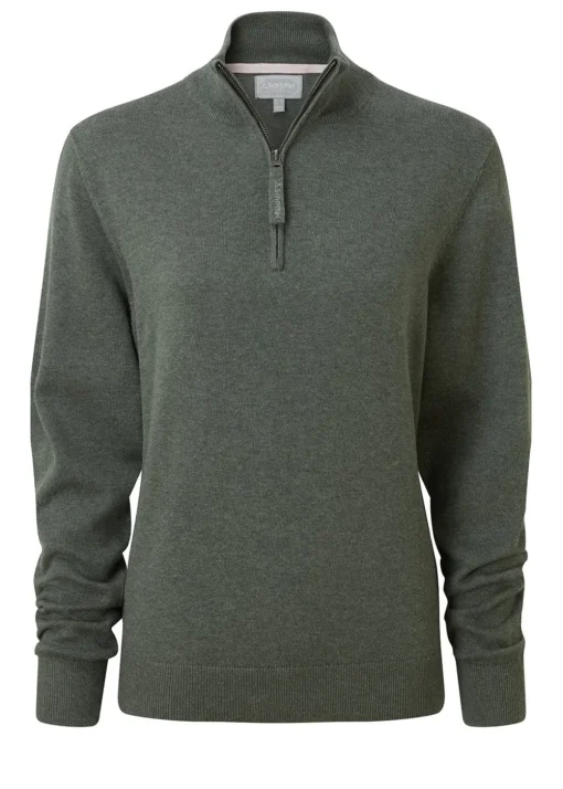 Polperro Pima 1/4 Zip - Country Green