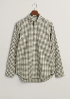 Poplin Gingham Shirt - Juniper Green