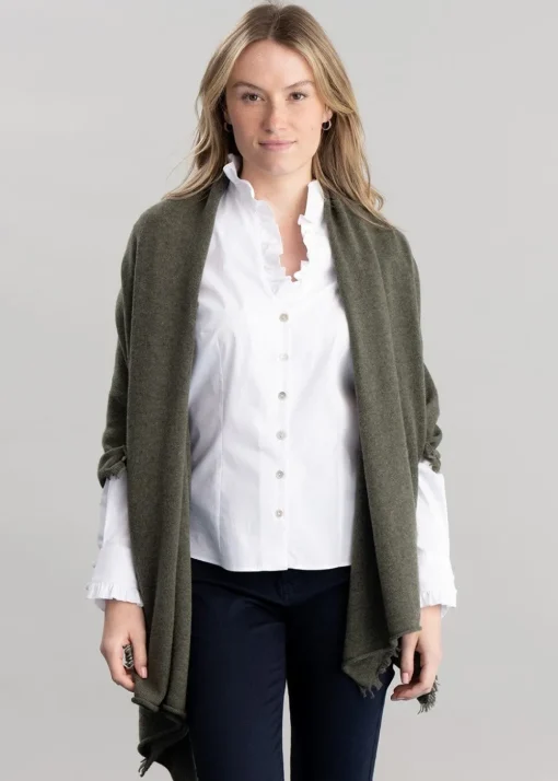 Poppy Cashmere Wrap - Loden Mix