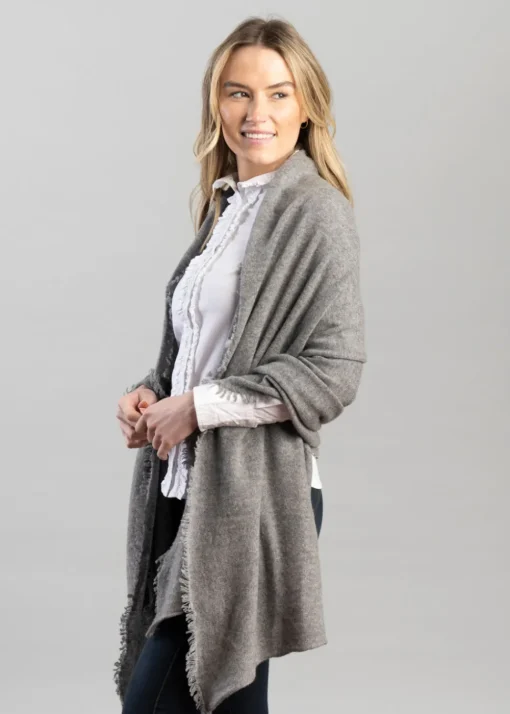 Poppy Cashmere Wrap - Flannel