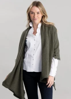 Poppy Cashmere Wrap - Loden Mix