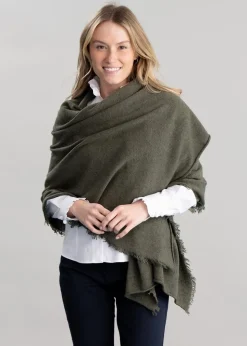 Poppy Cashmere Wrap - Loden Mix