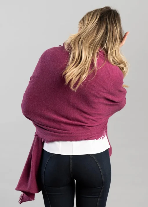 Poppy Cashmere Wrap - Loganberry