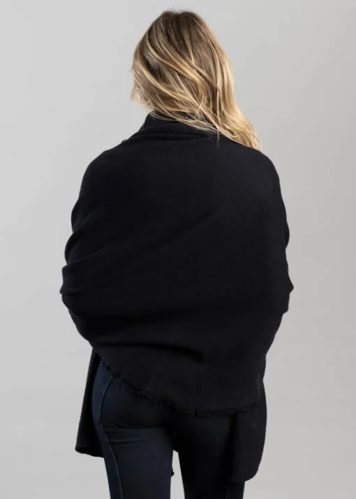 Poppy Cashmere Wrap - Navy