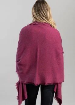 Poppy Cashmere Wrap - Loganberry