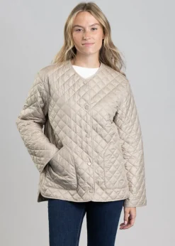 Quilted Jacket - Concrete Beige