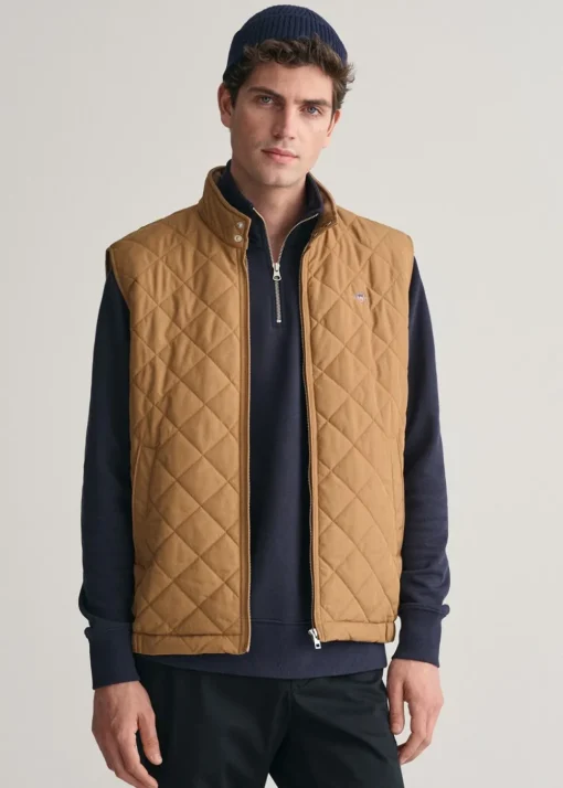 Quilted Windcheater Vest - Roasted Walnut