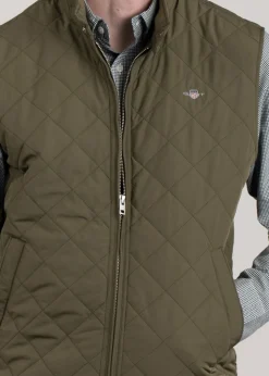 Quilted Windcheater Vest - Juniper Green