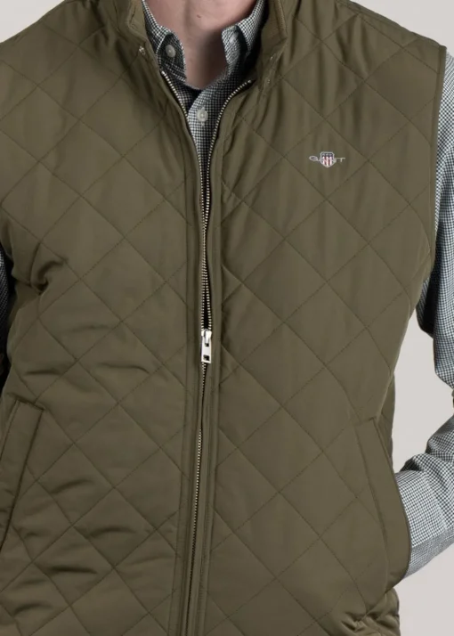 Quilted Windcheater Vest - Juniper Green
