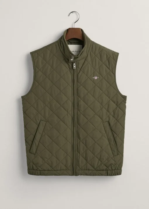 Quilted Windcheater Vest - Juniper Green