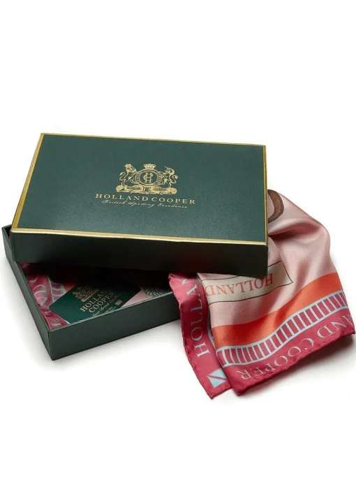 Regal Horse Silk Scarf - Coral