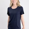 Relax Fit Crew Neck T-Shirt - Navy