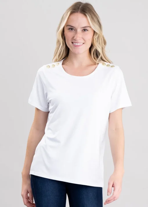 Relax Fit Crew Neck T-Shirt - White