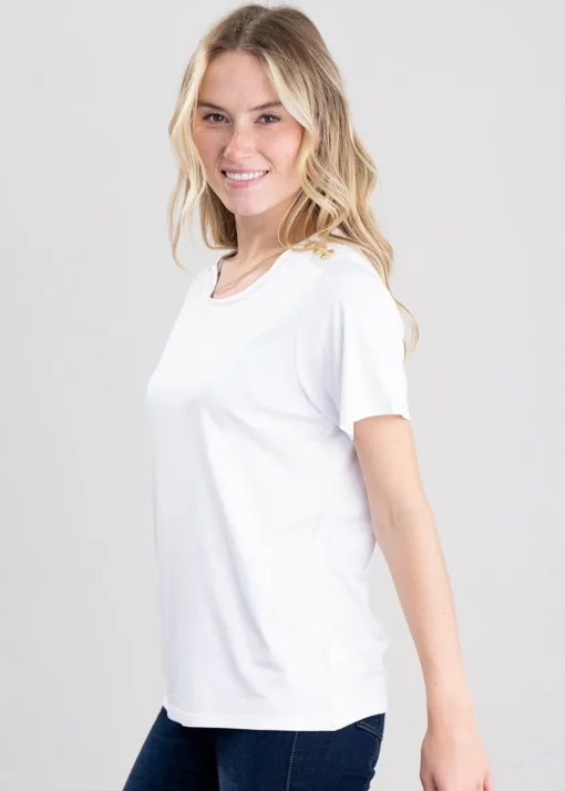 Relax Fit Crew Neck T-Shirt - White