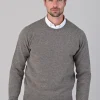 Rob 2 Ply Lambswool Crew Neck - Vole