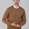 Rob 2 Ply Lambswool Crew Neck - Driftwood