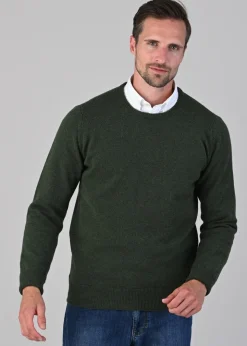 Rob 2 Ply Lambswool Crew Neck - Rosemary